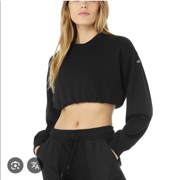 ALO Yoga Sweaters - LIKE NEW ALO Devotion Crewneck Pullover, Black, size S